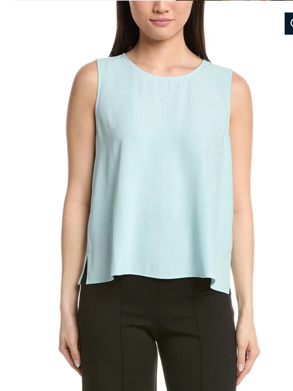 NWT EILEEN FISHER ROUND NECK SILK SHELL